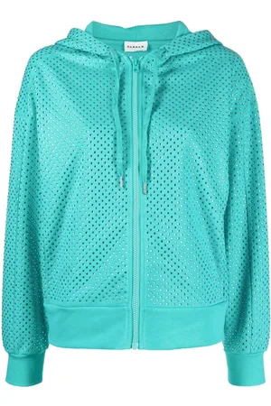 Expressive Cotton Zip Through Hoodie in Blue - Dorothee Schumacher