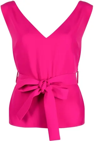 P.A.R.O.S.H. Tie-waist sleeveless blouse