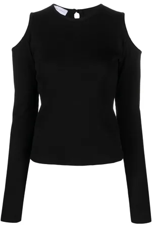 Ioana Ciolacu Cut-out cold-shoulder top