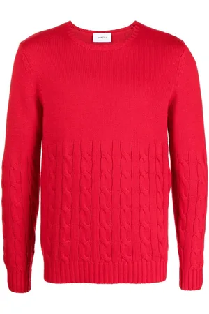 Ports V Crew-neck cable-knit jumper