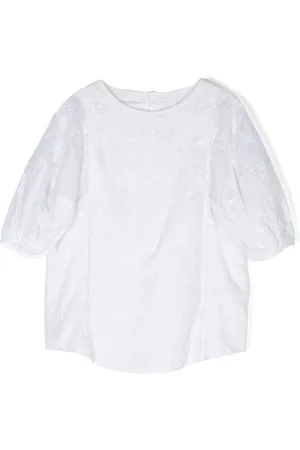 Chloé Embroidered organic cotton voile blouse