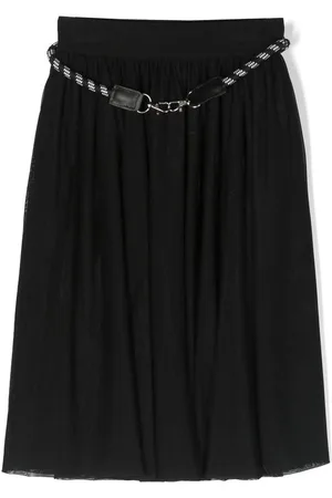 DKNY Pleated belted skirt