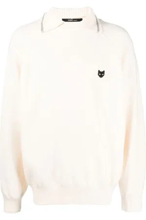 SONGZIO Collar-detail crew-neck jumper