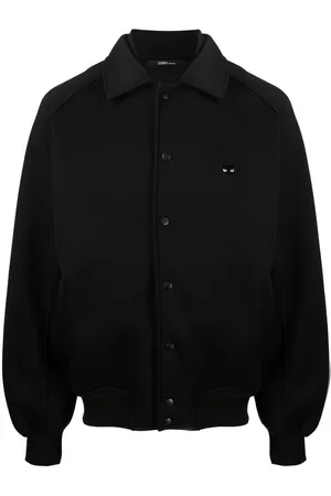 Cotton Black And White Mens Full Sleeve Unisex Varsity Jackets, Size: 18-48  inches