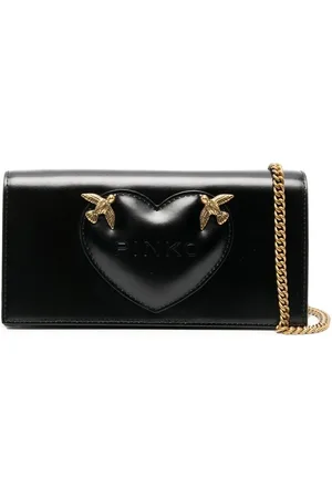 Pinko Chain logo-plaque gathered shoulder bag