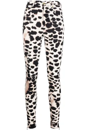 Roberto Cavalli Animal-print high-waist leggings