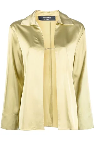 Jacquemus Yellow Notte Logo Plaque Blouse