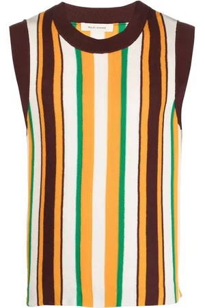 WALES BONNER Scale striped knitted vest