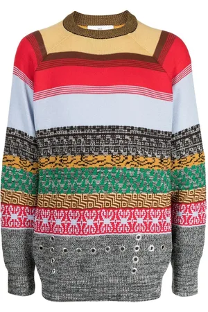 TOGA PULLA Intarsia-knit crew-neck jumper