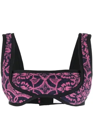 Marine Serre Oriental Towels cropped top