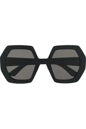 Gucci Oversized heptagon-frame sunglasses