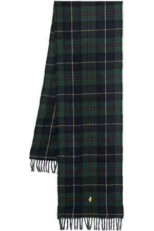 Ralph Lauren Plaid-check Polo Pony scarf