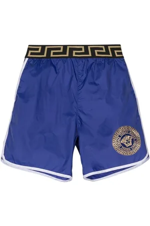 VERSACE Greca-waistband detail swim shorts