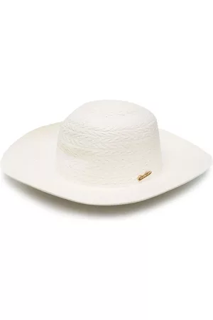 Borsalino Women Hats - Panama logo-plaque sun hat