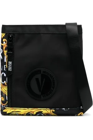 VERSACE Logo-patch detail messenger bag