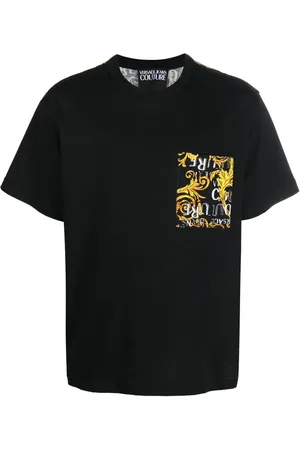VERSACE Baroque-pattern print detail T-shirt