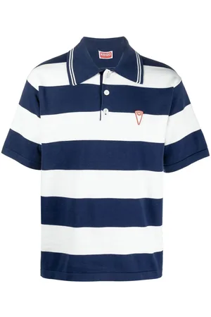 Kenzo Embroidered logo striped polo shirt