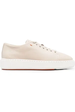 santoni Leather low-top sneakers