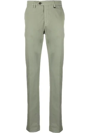 CANALI Pressed-crease cotton chinos