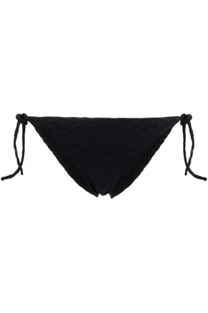 Black Greca-jacquard bikini top, Versace