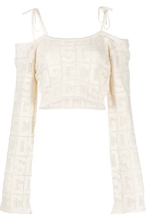GCDS Crochet-knit logo crop top