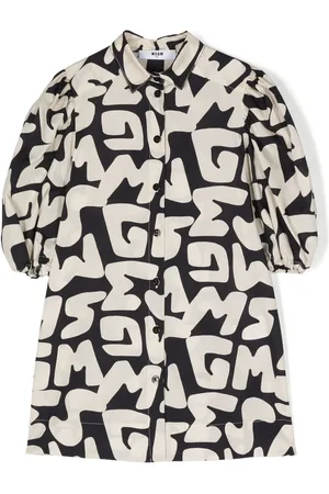 Msgm All-over logo lettering dress