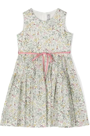 Il gufo Floral-print pleated dress