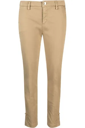 Liu Jo Cotton tapered slim-cut trousers