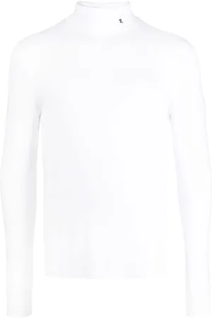 Lacoste Men's Organic Cotton-Stretch Turtleneck T-Shirt White