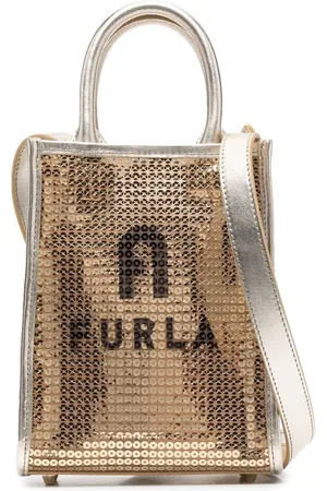 Furla Logo-print sequin tote bag