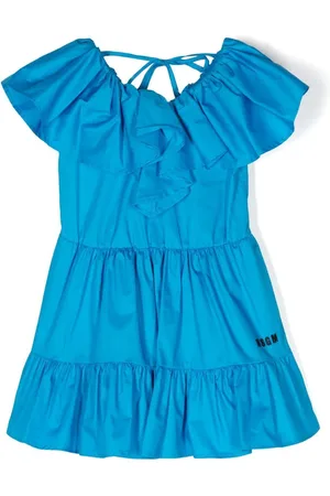 Msgm Tiered ruffle-trim dress
