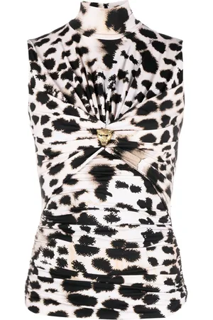 Roberto Cavalli Leopard-print sleeveless top