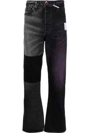 Maison Mihara Yasuhiro Two-tone straight-leg jeans