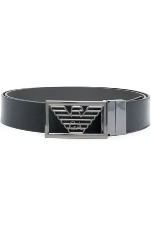 Emporio Armani Logo-plaque buckle belt
