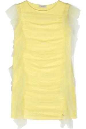 Twin-Set Tulle-overlay dress