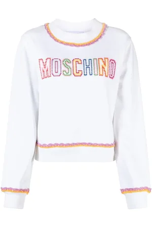Moschino Macram??-trim cotton sweatshirt