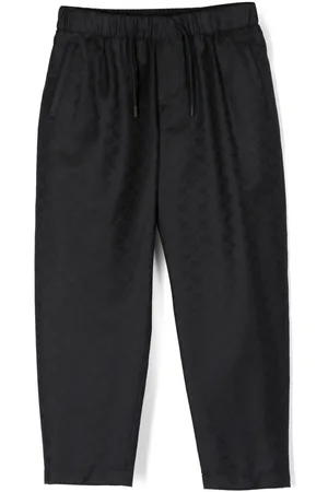 Emporio Armani All-over logo print trousers