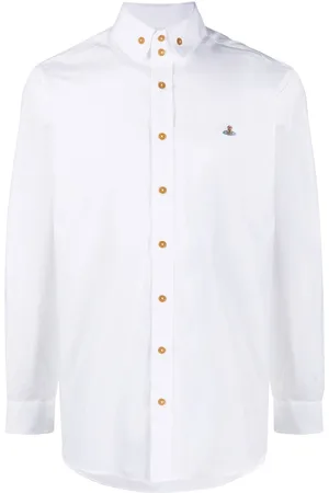 Vivienne Westwood Embroidered-Orb poplin shirt