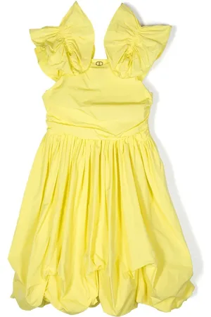 Twin-Set Ruffle-detail pleated dress