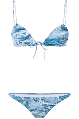 Natasha Zinko Jeans-print bikini