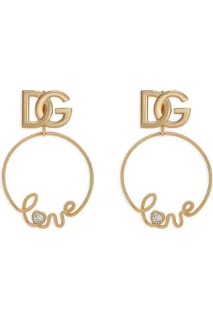 Dolce & Gabbana DG-logo clip-on hoop earrings