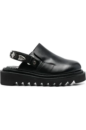 TOGA PULLA Buckled ankle-strap flat clogs
