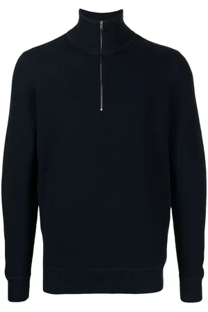 PRINGLE OF SCOTLAND Half-zip cotton jumper
