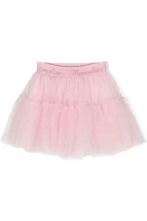 MONNALISA Logo-waistband tutu skirt