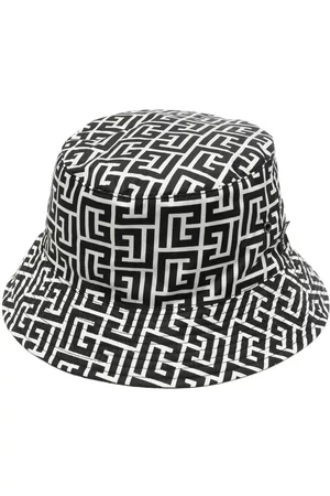 Balmain Men Bucket Hats - Monogram-print bucket hat