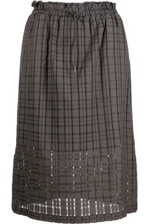Fabiana Filippi Checked drawstring skirt