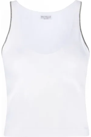 Brunello Cucinelli Crystal-embellished tank top