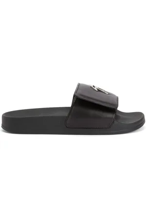 Giuseppe Zanotti Signature-plaque touch-strap slides