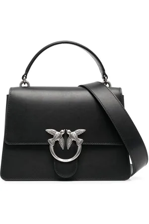 Pinko Love Birds leather tote bag