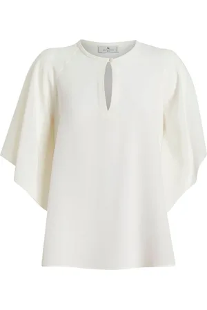 Etro Teardrop-neckline detail blouse